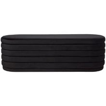 Liam Velvet Storage Ottoman Bench